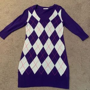 Women’s Argyle Sweater Dress